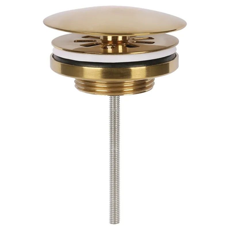 Lage Prijs Differnz afvoerplug always open | mat goud | 72mm