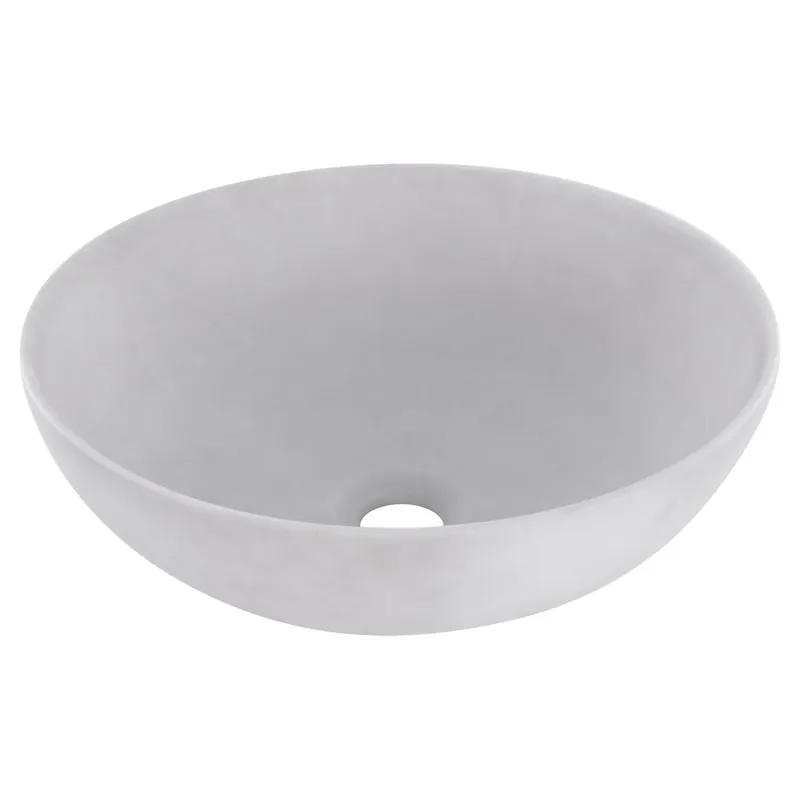 Bestseller Differnz Slim waskom keramiek | betonlook lichtgrijs | Ø 28.5 x 12.5 cm