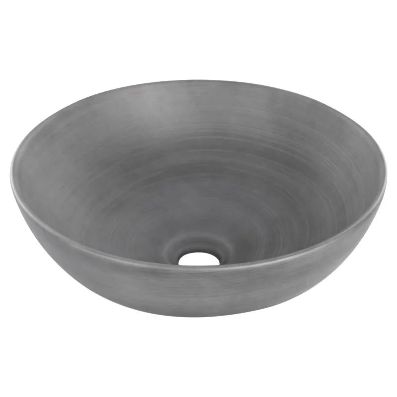 Differnz Slim waskom keramiek | betonlook donkergrijs | Ø 39.5 x 13.5 cm Populair