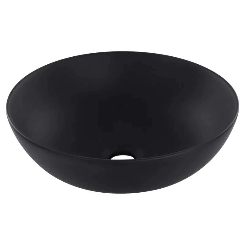 Must-Have Differnz Slim waskom keramiek | mat zwart | Ø 39.5 x 13.5 cm