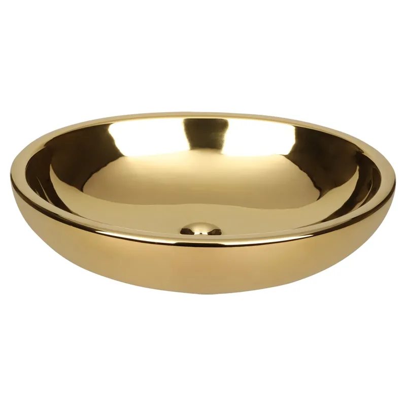Lage Prijs Differnz Dias waskom keramiek | goud | 50 x 38 x 14 cm