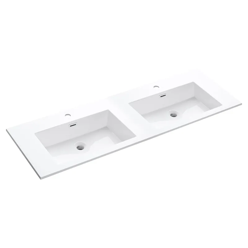 Meest Verkocht Differnz Industrial wastafel | wit | 140 x 46 cm