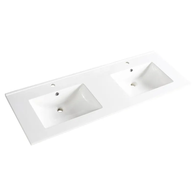 Speciale Aanbieding Differnz Providence wastafel | wit | 122 x 46.5 cm