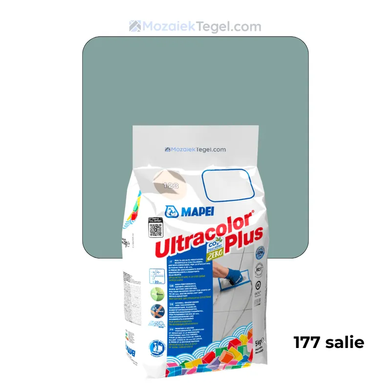 Mapei | Ultracolor Plus | 177 Salie | Cementgebonden | Voegmiddel | 5KG Meest Verkocht