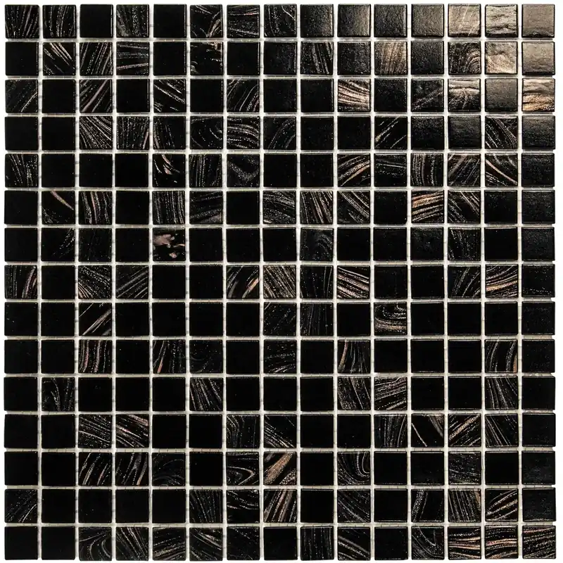 Koop Online The Mosaic Factory Amsterdam Mozaiek Tegel Vierkant - Zwart en Goud mix Glas Goud Serie 322x322 mm