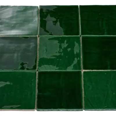 Seizoensaanbieding DTG Handvorm Groen Mix Tegel 13x13 cm