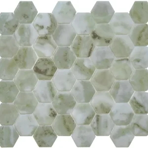Veilige Betaling The Mosaic Factory Valencia Mozaiek Tegel Hexagon - Verde Marble Print Matt