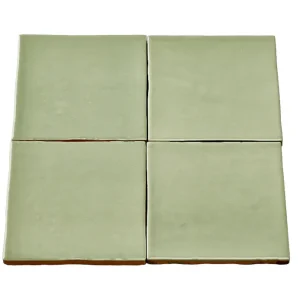 Korting DTG Handvorm Zin Green Tegel 10x10 cm | Groen | Per stuk