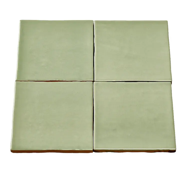 Korting DTG Handvorm Zin Green Tegel 10x10 cm | Groen | Per stuk