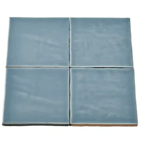 DTG Handvorm Zin Blue Tegel 10x10 cm | Blauw | Per stuk Dagaanbieding