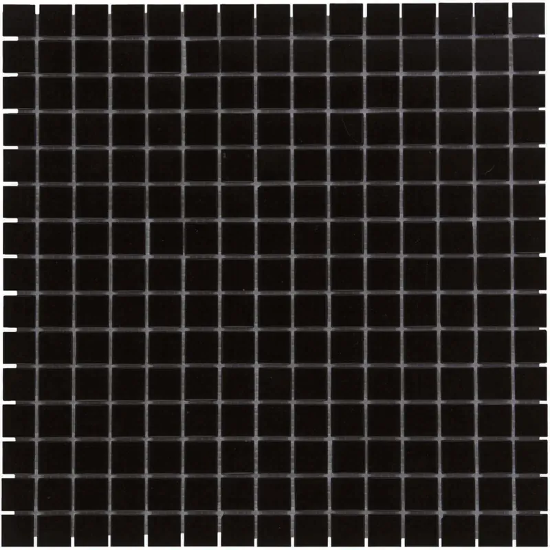 Express Levering The Mosaic Factory Amsterdam Mozaiek Tegel Vierkant - Super Zwart Glas Basic 322x322 mm
