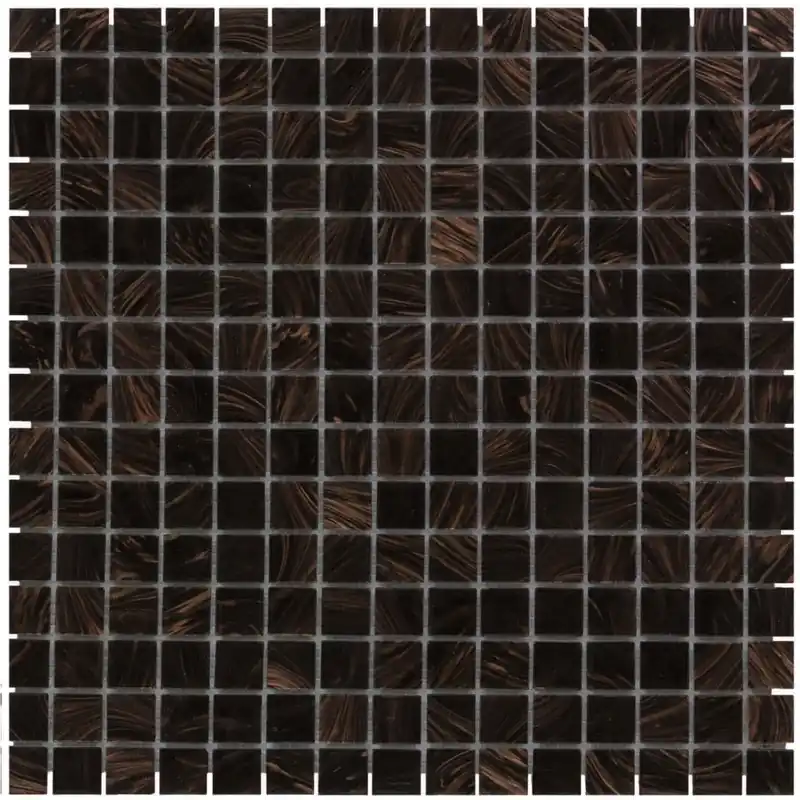 The Mosaic Factory Amsterdam Mozaiek Tegel Vierkant - Zwart Glas Goud Serie 322x322 mm Nu Kopen