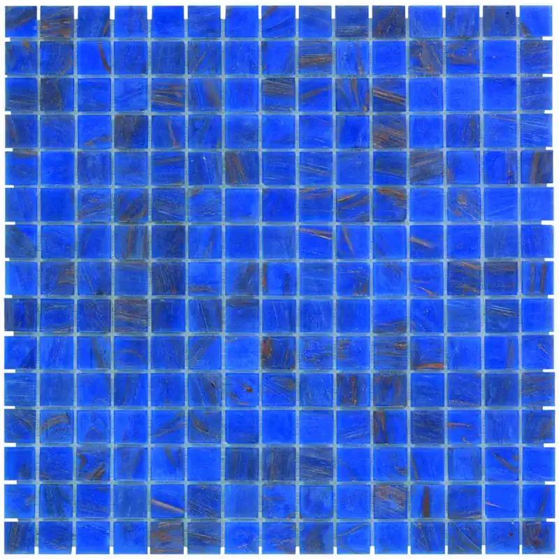 The Mosaic Factory Amsterdam Mozaiek Tegel Vierkant - Blauw Glas Goud Serie 322x322 mm Korting