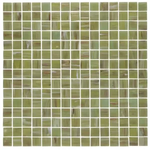 Betaalbaar The Mosaic Factory Amsterdam Mozaiek Tegel Vierkant - Licht Groen Glas Goud Serie 322x322 mm