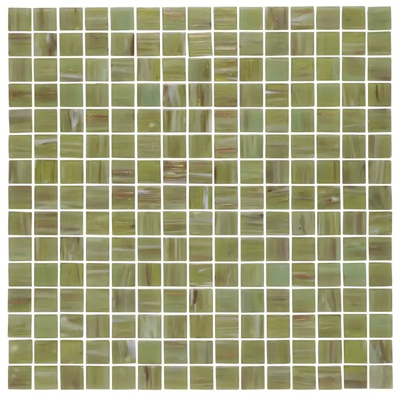 Betaalbaar The Mosaic Factory Amsterdam Mozaiek Tegel Vierkant - Licht Groen Glas Goud Serie 322x322 mm