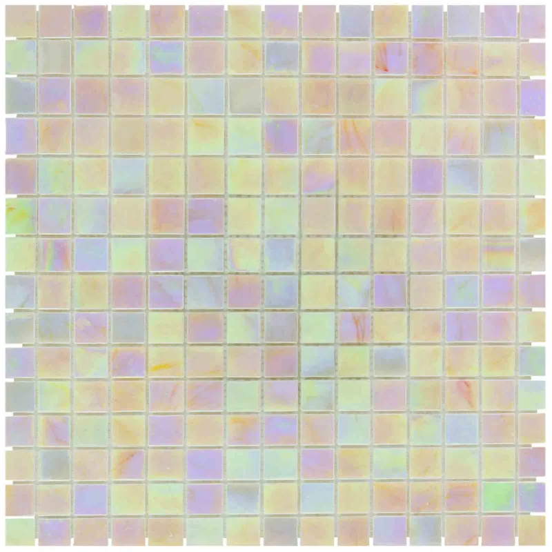 Exclusieve Aanbieding The Mosaic Factory Amsterdam Mozaiek Tegel Vierkant - Licht Roze Glas Parelmoer Serie 322x322 mm