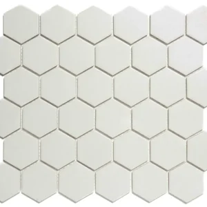 The Mosaic Factory London Mozaiek Tegel Hexagon - Super Wit Porselein Ongeglazuurd, R11 281x325 mm Premium
