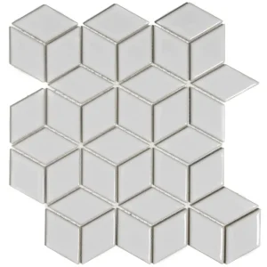 The Mosaic Factory Paris Mozaiek Tegel Cubic - Wit Porselein Geglazuurd 266x305 mm Koop Online