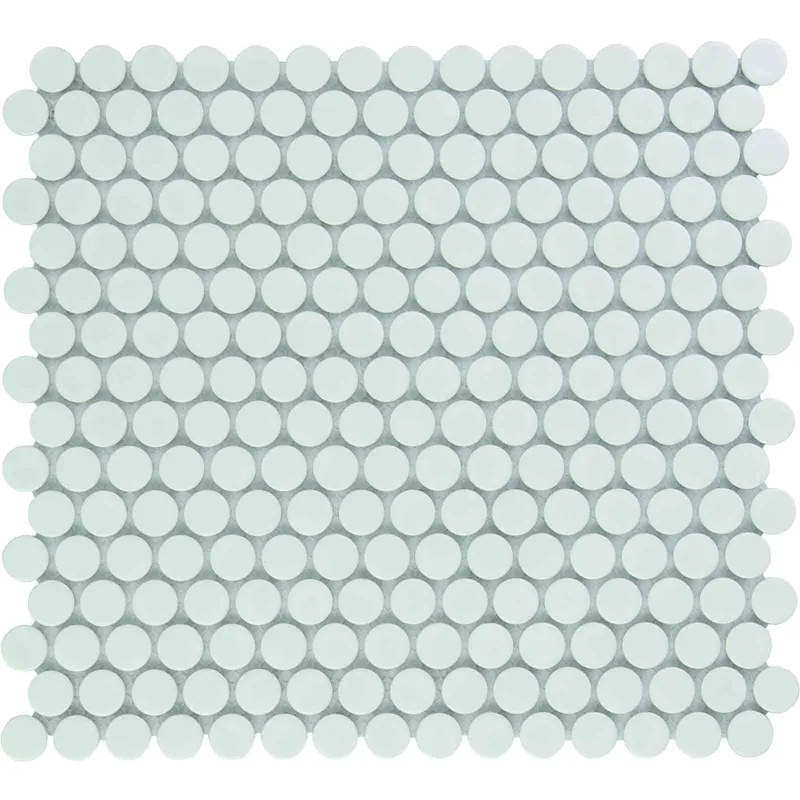The Mosaic Factory Venice Pennyround Mozaiek Tegel Rond - Extra Wit Porselein Geglazuurd 315x294 mm Seizoensaanbieding