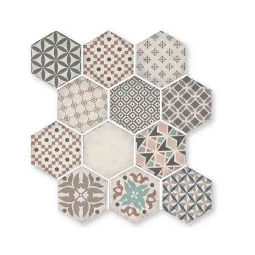 Terre d'Azur Epoca Mozaiek Tegel Hexagon - Marfil Porselein Geglazuurd 280x300 mm Premium