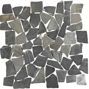 Shop Nu Stone Line Palladiana Mozaiek Tegel Breuk - Antraciet Marmer Ongeglazuurd 300x300mm