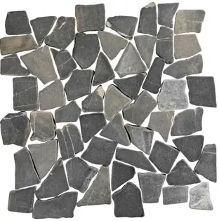 Shop Nu Stone Line Palladiana Mozaiek Tegel Breuk - Antraciet Marmer Ongeglazuurd 300x300mm