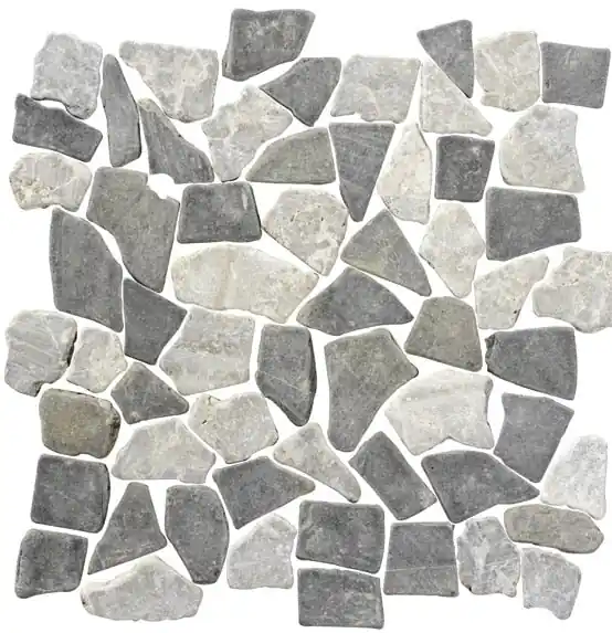 Dagaanbieding Stone Line Palladiana Mozaiek Tegel Breuk - Grijs / Antracite Marmer Ongeglazuurd 300x300mm