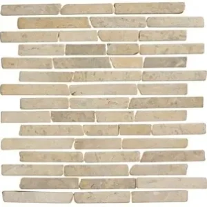 Betrouwbaar Stone Line Sticks Mozaiek Tegel Langwerpig - Beige Marmer Ongeglazuurd 300x300mm