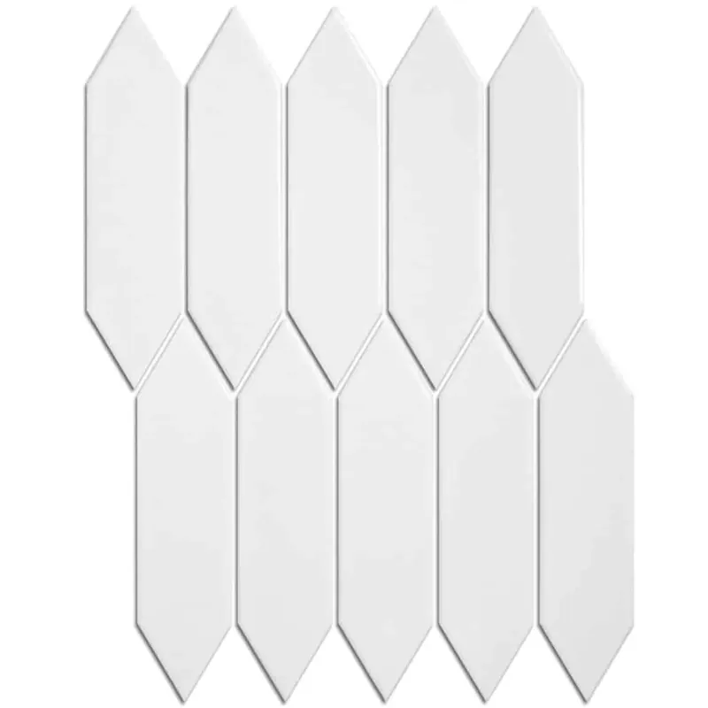 Superprijs The Mosaic Factory Paris Mozaiek Tegel Picket- Wit Porselein Geglazuurd 255x315 mm