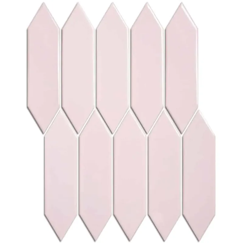 The Mosaic Factory Paris Mozaiek Tegel Picket- Roze Porselein Geglazuurd 255x315 mm Weekendaanbieding