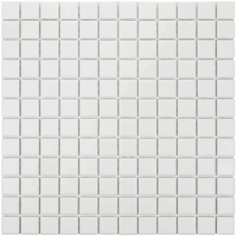 The Mosaic Factory London Mozaïek Tegel Vierkant - Porselein Super Wit Ongeglazuurd, R11 300x300 mm Superprijs