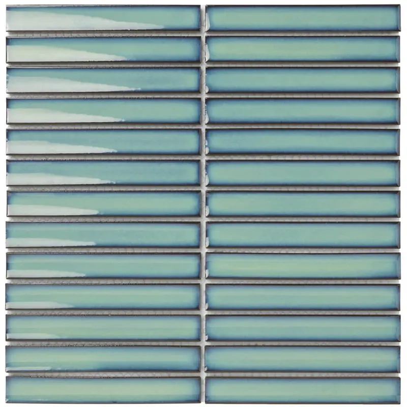 The Mosaic Factory Sevilla Mozaïek Tegel Kitkat Vinger - Oceaan Groen Porselein Geglazuurd 296x299 mm Dagaanbieding