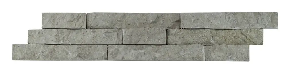 Bestel Nu Steenstrips 09 Light Gray Marmer 10x50 cm