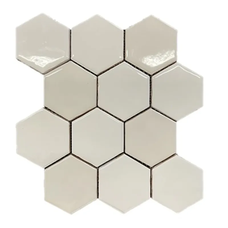 Shop Nu Terre d'Azur Hexagonale Mosaic Wit Mix 28x30 cm