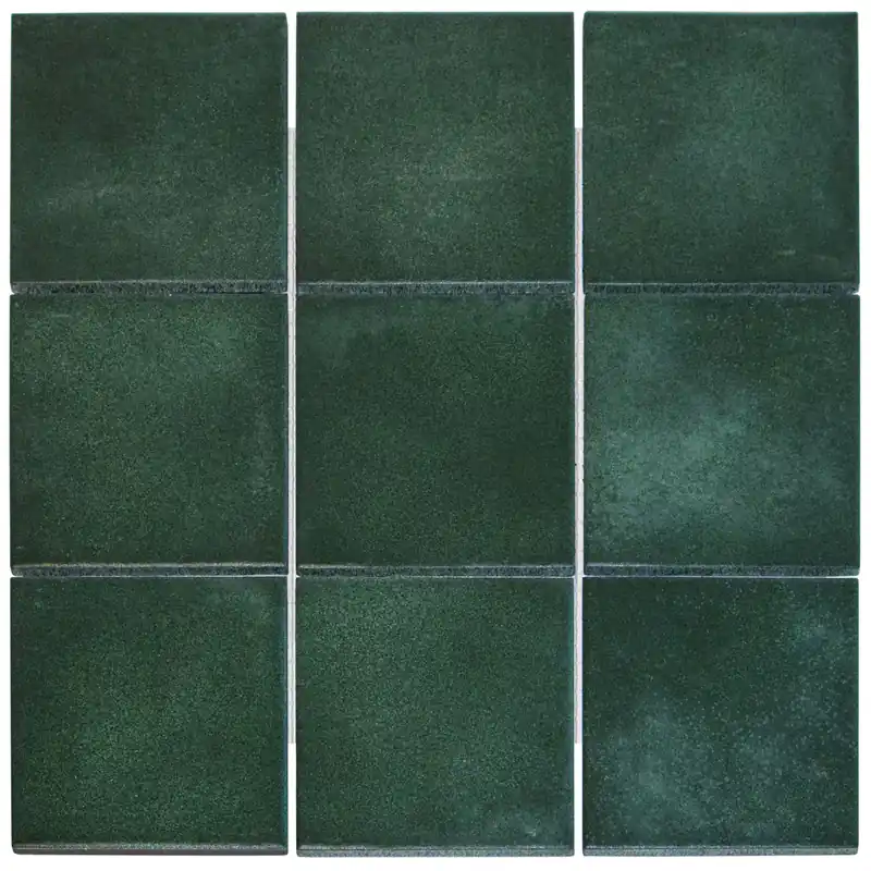 The Mosaic Factory Kasba Mozaïek Tegel Vierkant - Forest Green Mat Porselein 297x297 mm Beperkte Voorraad