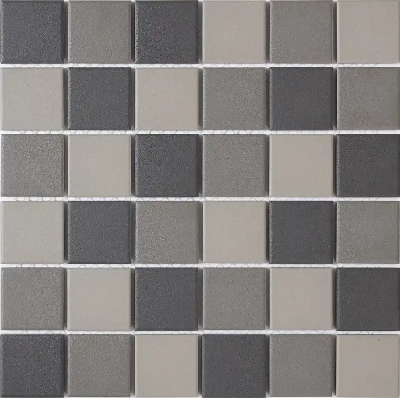 Beste Prijs Mozaïek tegels Dover Mix Donker 5x5 Anti-slip 30,6x30,6 - Vierkant Wand en vloer Ongeglazuurd porseleinen steengoed