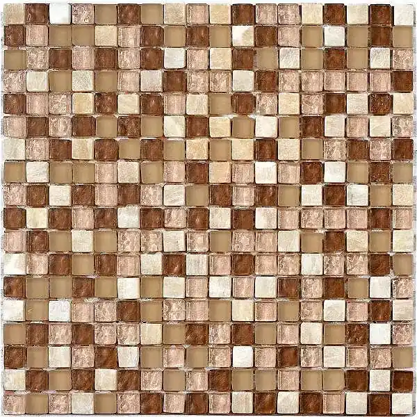 Actieprijs Mozaïek tegels Lagos Beige 30x30 - Vierkant Wand en vloer Glas
