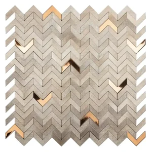Mozaïek tegels Surfaces Delta Koper 28,1x28,3 - Visgraat Wandtegels Metaal Aanbieding