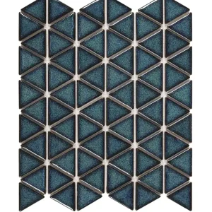 Shop Nu Mozaïek tegels Ibiza Blauwgroen 26x30 - Driehoek Wand en vloer Geglazuurde porseleinen steengoed