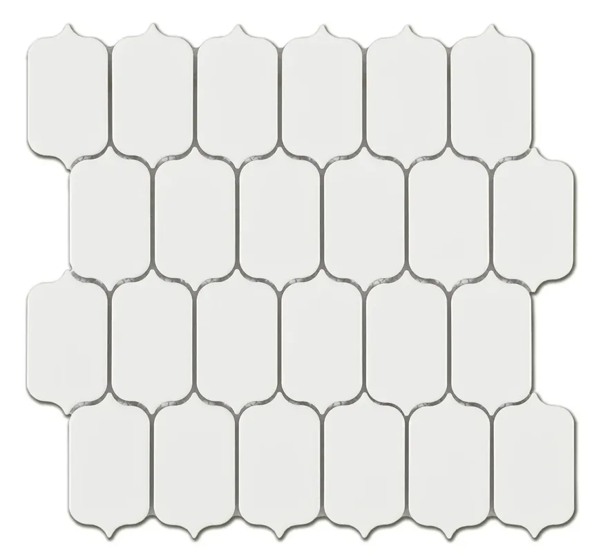 Flitsaanbieding Mozaïek tegels Lantaarn Wit Glans 25,92x26,7 - Arabesk Wand en vloer Geglazuurde porseleinen steengoed