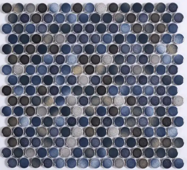 Seizoensaanbieding Mozaïek tegels Penny Bewolkt 29,1x31,5 - Rond Wand en vloer Geglazuurde porseleinen steengoed