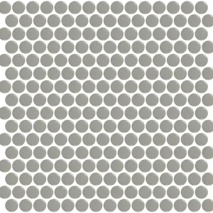 Mozaïek tegels Penny Grijs Mat 31,5x29,1 - Rond Wand en vloer Geglazuurde porseleinen steengoed Lage Kosten