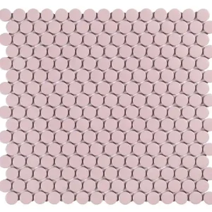 Mozaïek tegels Penny Rose Mat 31,5x29,1 - Rond Wand en vloer Geglazuurde porseleinen steengoed Speciale Aanbieding