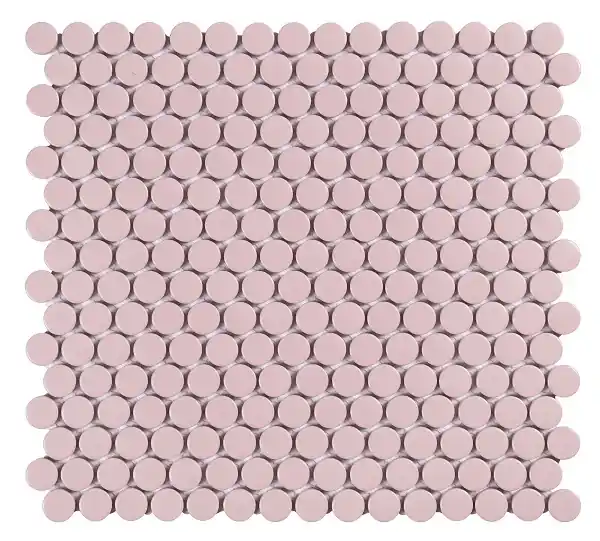 Mozaïek tegels Penny Rose Mat 31,5x29,1 - Rond Wand en vloer Geglazuurde porseleinen steengoed Speciale Aanbieding
