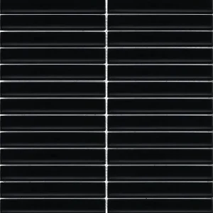 Shop Nu Mozaïek tegels Piano Zwart mat 29,6x29,9 - Rechthoek Wandtegels Geglazuurde porseleinen steengoed