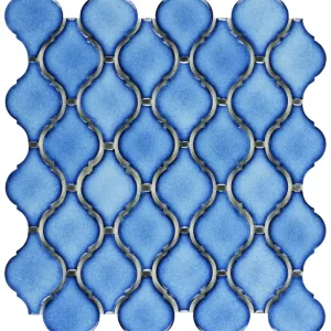 Uitverkoop Mozaïek tegels Tanit Blauw 28,2x24,9 - Arabesk Wandtegels Geglazuurde porseleinen steengoed