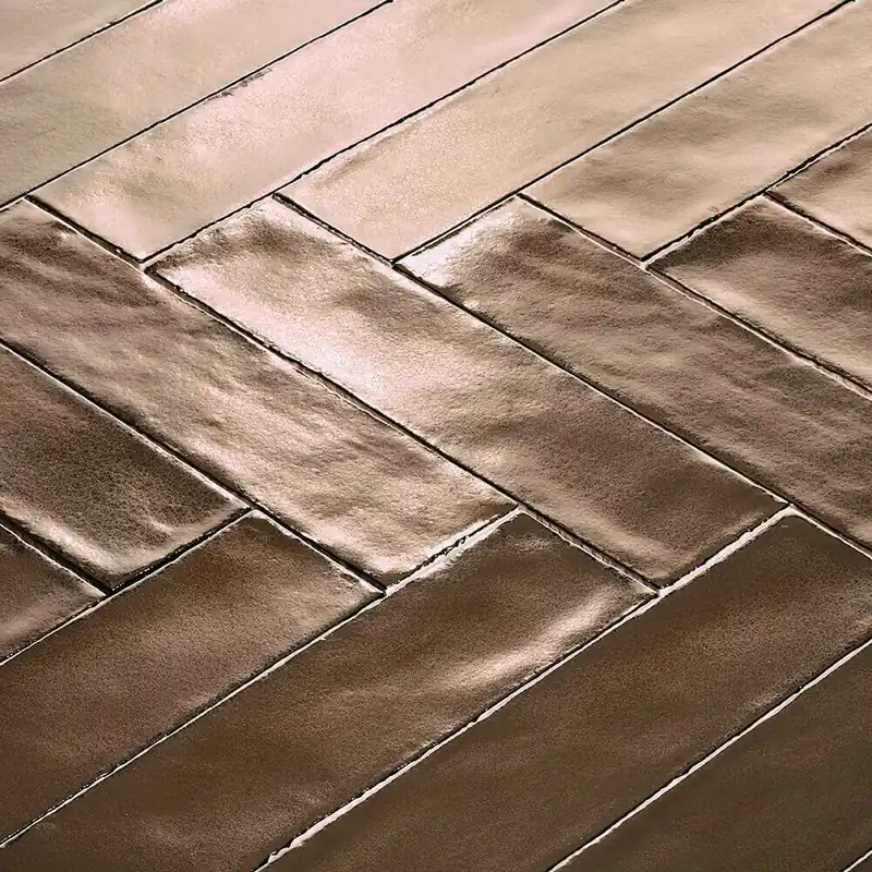 Express Levering Dateg wandtegel handvorm Aged Bronze 7,5x30