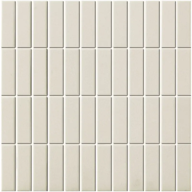The Mosaic Factory London Mozaiek Tegel Rechthoek - Mat Wit Porselein Ongeglazuurd, R11 23x73x6 mm Speciale Aanbieding