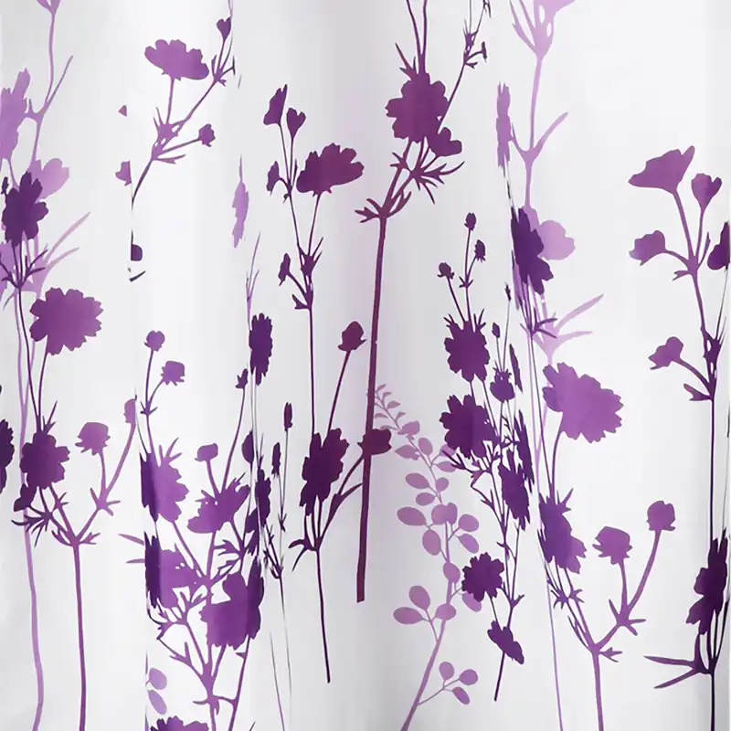 Differnz Folia douchegordijn 100% polyester - verzwaarde onderzoom - 180 x 200 cm - violet Hete Deal