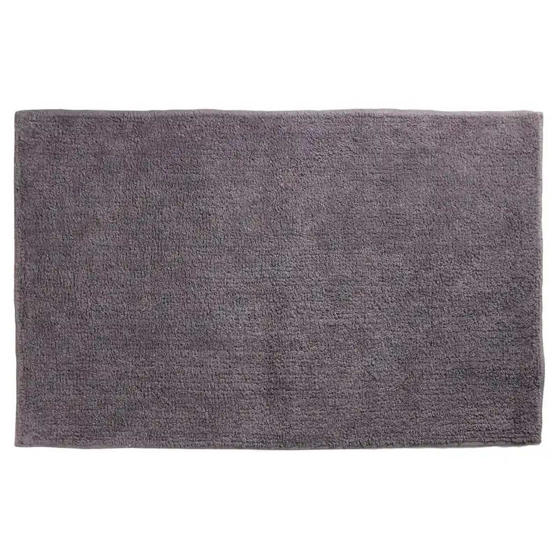 Actieprijs Differnz Initio badmat 100% katoen - geschikt voor vloerverwarming - 50 x 80 cm - donkergrijs